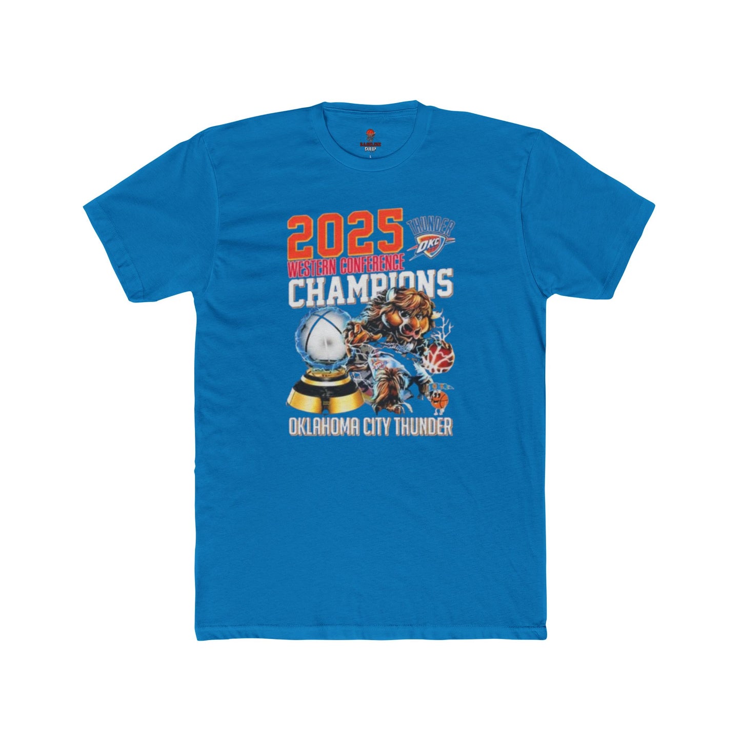 Adult OKC Thunder Mascot Western Champ Graphic Tee