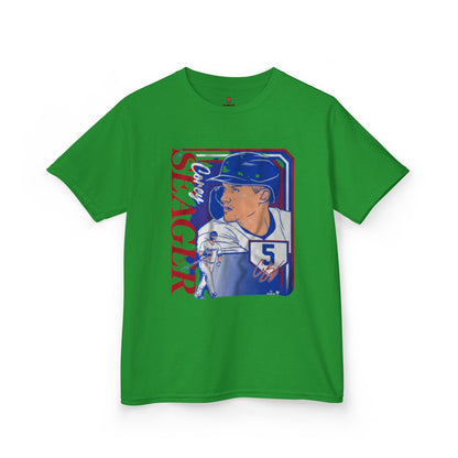 Kids Baseball Seager Graphic Tee, Fun Summer Shirt, Sports Fan Gift, Boys Girls Casual Wear, Birthday Party Outfit, Spring/Summer Style