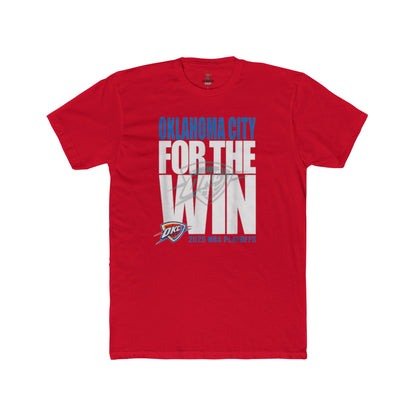 Adult OKC Thunder For The Win Unisex Cotton Crew Tee