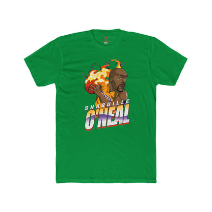 Adult Shaq Fire Unisex Cotton Crew Tee - Perfect for Basketball Fans