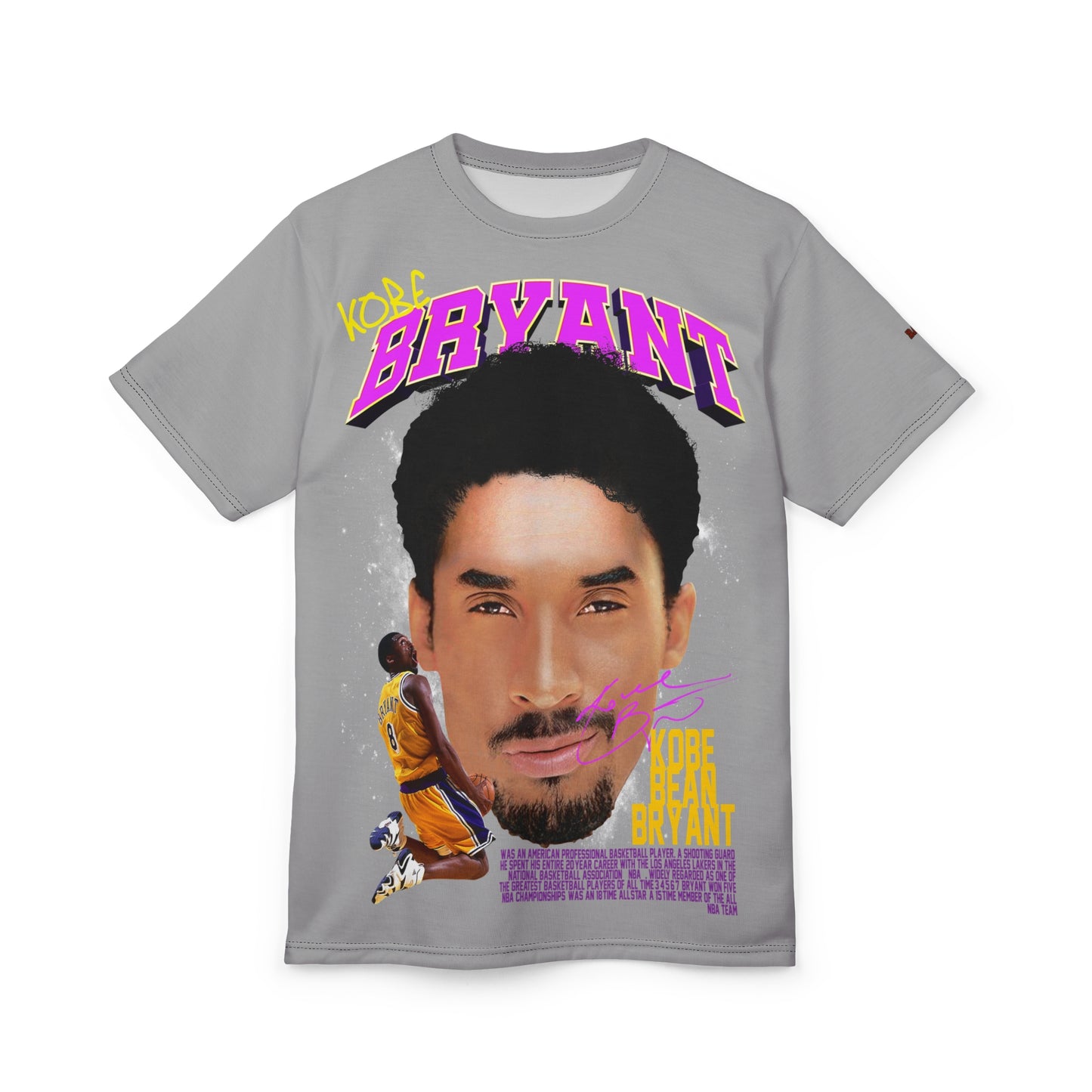 Adult Big Head Bean Fro Tribute Unisex Tee, Sports Fan Apparel, Basketball Lover Gift, Memorial Merchandise, Graphic Tee