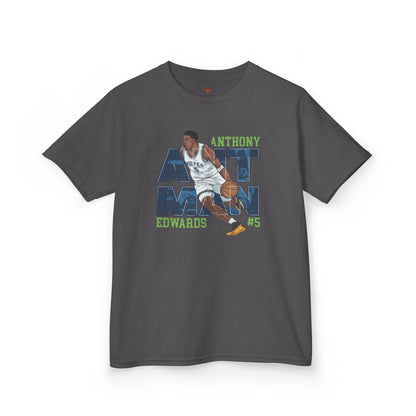 Kids Basketball Fan Tee, Kids Sport Shirt, Anthony Edwards #5 Jersey, Basketball Clothing, Personalized Kids Apparel