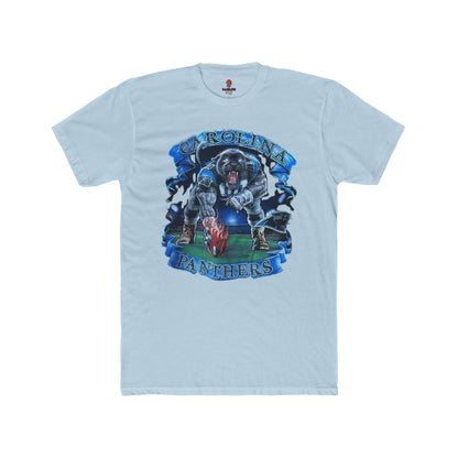 Adult Unisex Cotton Crew Tee with Panther Design, Casual Shirt, Gift for Sports Fans, Graphic Tee, Everyday Wear, Team Apparel