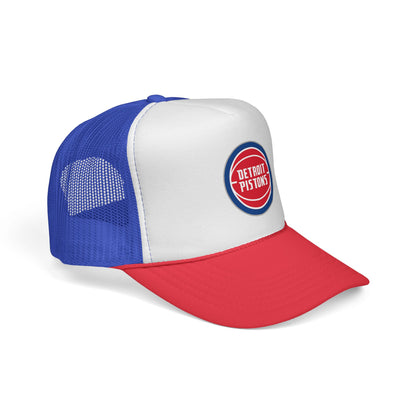 Detroit Pistons Trucker Cap - Sporty Mesh Hat, Perfect for Game Day, NBA Fans, Gifts for Basketball Lovers, Summer Wear