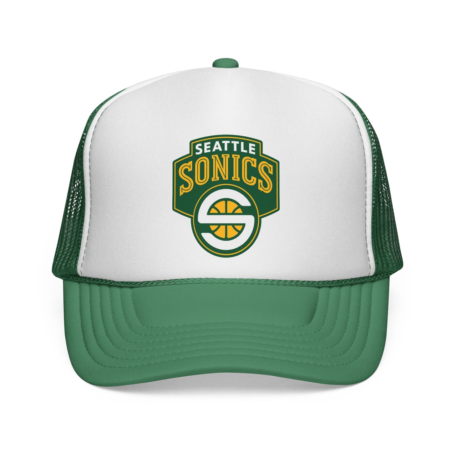 Seattle Sonics Trucker Cap - Sporty Mesh Hat, Perfect for Game Day, NBA Fans, Gifts for Basketball Lovers, Summer Wear