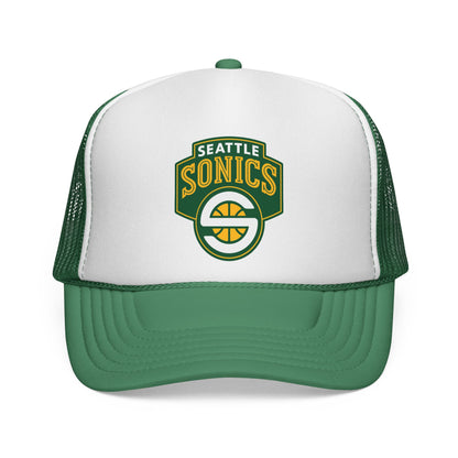 Seattle Sonics Trucker Cap - Sporty Mesh Hat, Perfect for Game Day, NBA Fans, Gifts for Basketball Lovers, Summer Wear