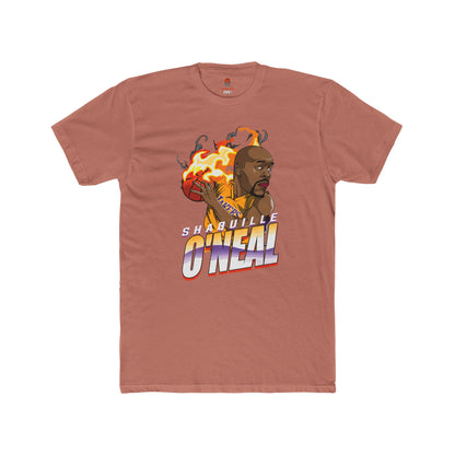 Adult Shaq Fire Unisex Cotton Crew Tee - Perfect for Basketball Fans