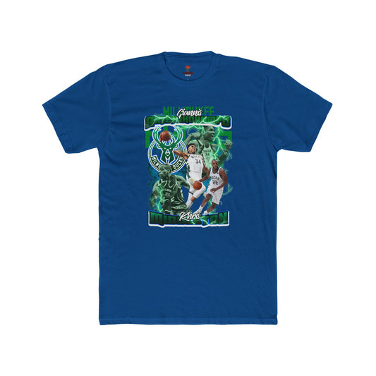 Adult Bucks Basketball Fan Tee, Unisex Cotton Crew T-Shirt, Sports Apparel, Athletic Gift, Retro Graphic Tee