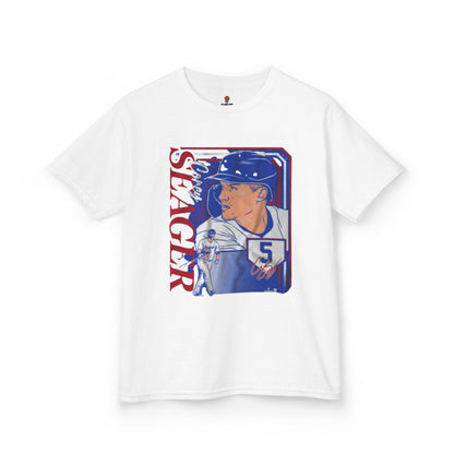 Kids Baseball Seager Graphic Tee, Fun Summer Shirt, Sports Fan Gift, Boys Girls Casual Wear, Birthday Party Outfit, Spring/Summer Style