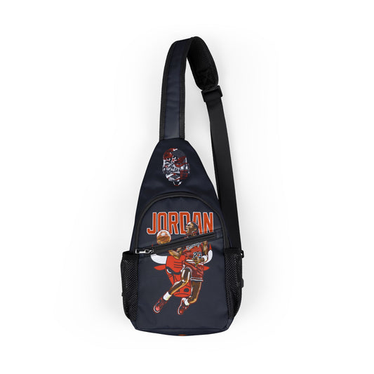 Michael Jordan Chest Bag, Stylish Sling Backpack, Sports Day Essentials, Gift for Sneakers Lovers, Trendy Streetwear Accessory