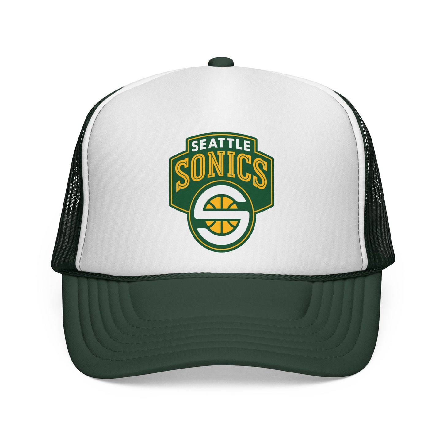 Seattle Sonics Trucker Cap - Sporty Mesh Hat, Perfect for Game Day, NBA Fans, Gifts for Basketball Lovers, Summer Wear