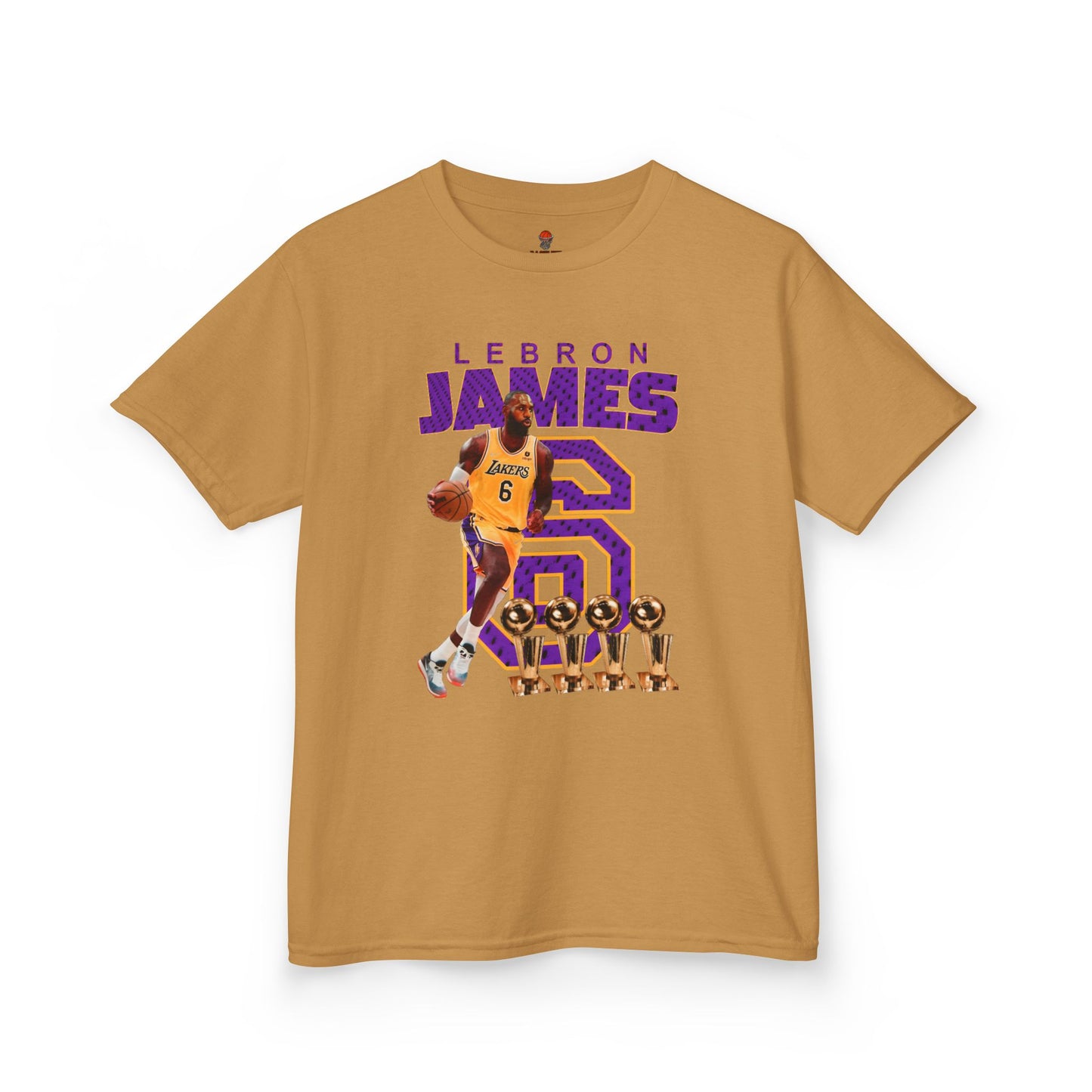 Kids LeBron James Basketball Tee - Youth Heavy Cotton Shirt for Sports Fans