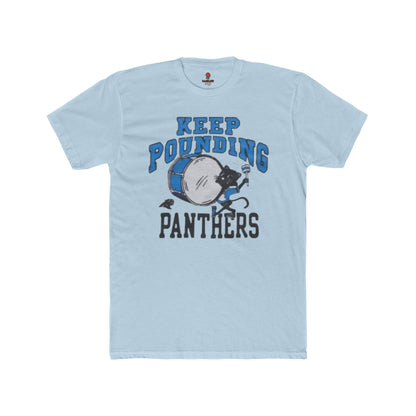 Adult Unisex Cotton Crew Tee with 'Keep Pounding Panthers' – Casual Wear, Gift for Sports Fans, Game Day Shirt, Summer Style, Team Spirit Apparel