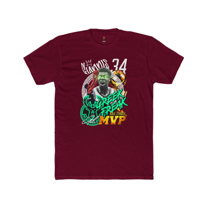 Adult Unisex Cotton Crew Tee - Greek Freak MVP Tee, Basketball Fan Shirt, Gift for Sports Lovers, Unique Graphic Tee