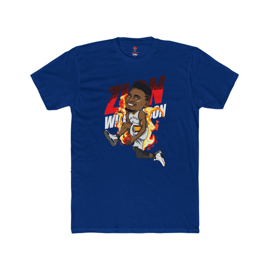 Adult Zion Will Unisex Cotton Crew Tee - Perfect for Basketball Fans