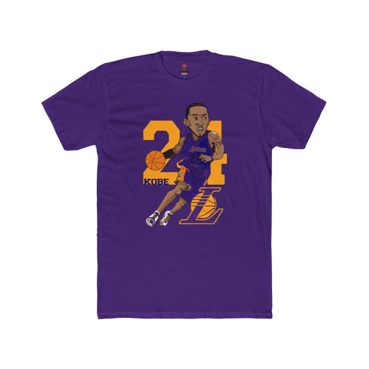 Adult Kobe Bryant Unisex Cotton Crew Tee, Basketball Fan Shirt, Retro Graphic Tee