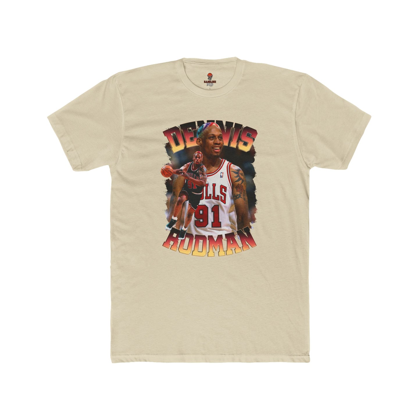 Adult Dennis Rodman Graphic Crew Tee, Vintage Sports Tees, Basketball Fan Gift, Unisex Cotton Shirt, Retro Athletic Wear