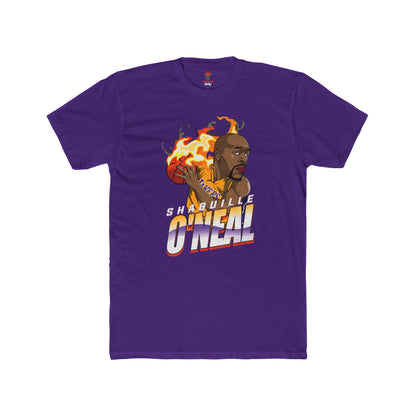 Adult Shaq Fire Unisex Cotton Crew Tee - Perfect for Basketball Fans