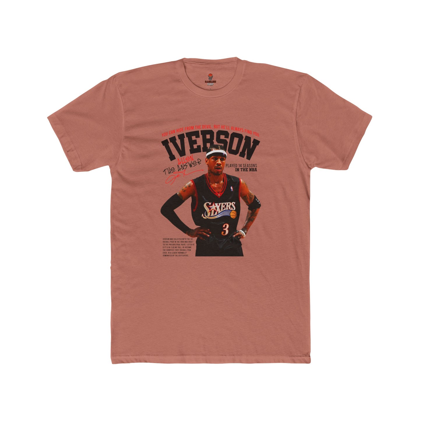 Adult Allen Iverson Unisex Cotton Crew Tee, Basketball Fan Gift, Sports Apparel, Casual Wear, Unisex T-Shirt