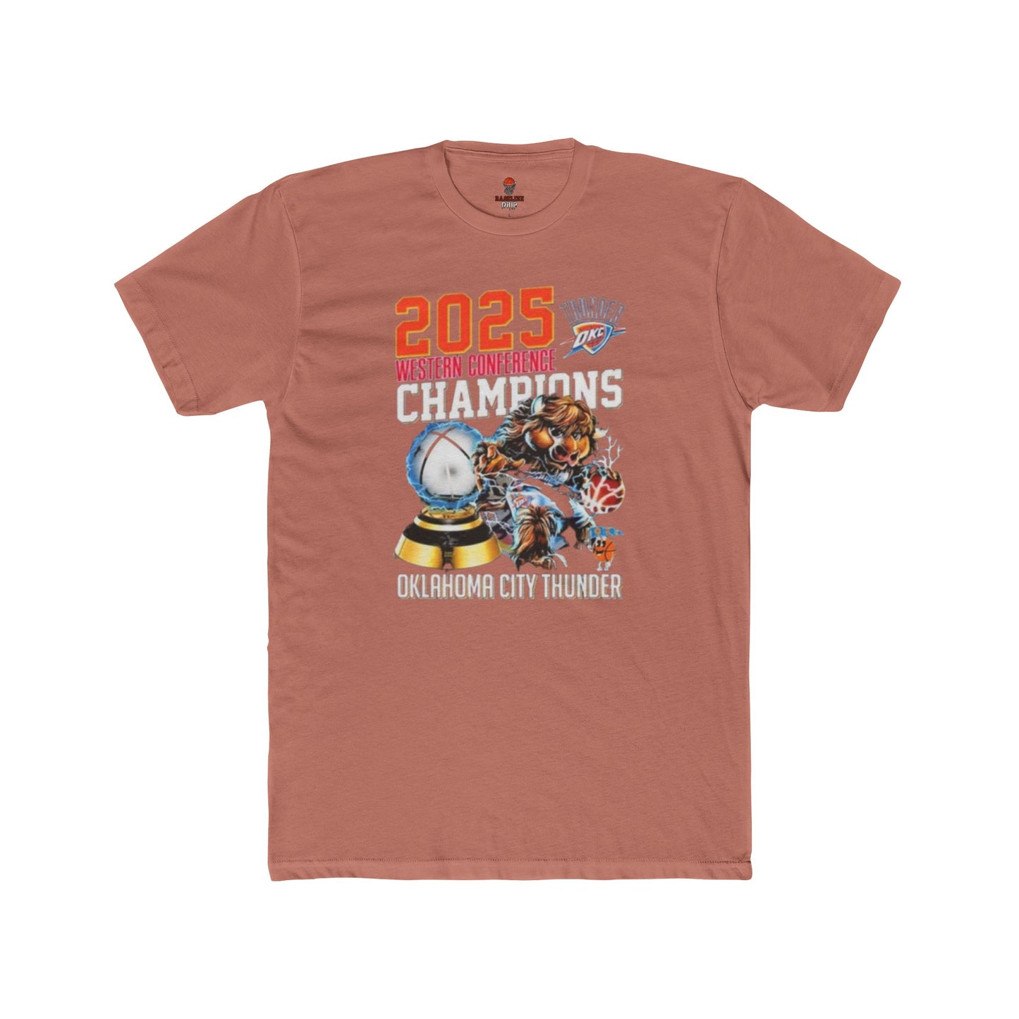 Adult OKC Thunder Mascot Western Champ Graphic Tee