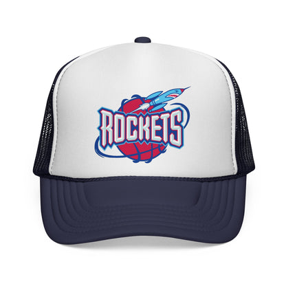 Houston Rockets Trucker Cap - Sporty Mesh Hat, Perfect for Game Day, NBA Fans, Gifts for Basketball Lovers, Summer Wear