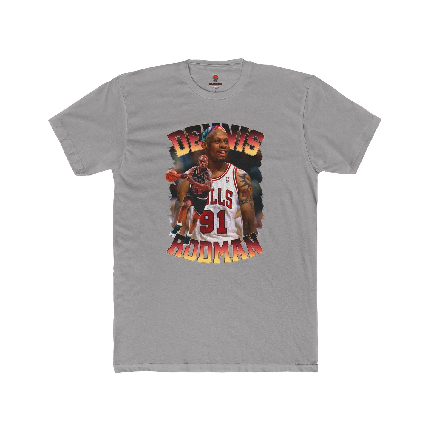 Adult Dennis Rodman Graphic Crew Tee, Vintage Sports Tees, Basketball Fan Gift, Unisex Cotton Shirt, Retro Athletic Wear
