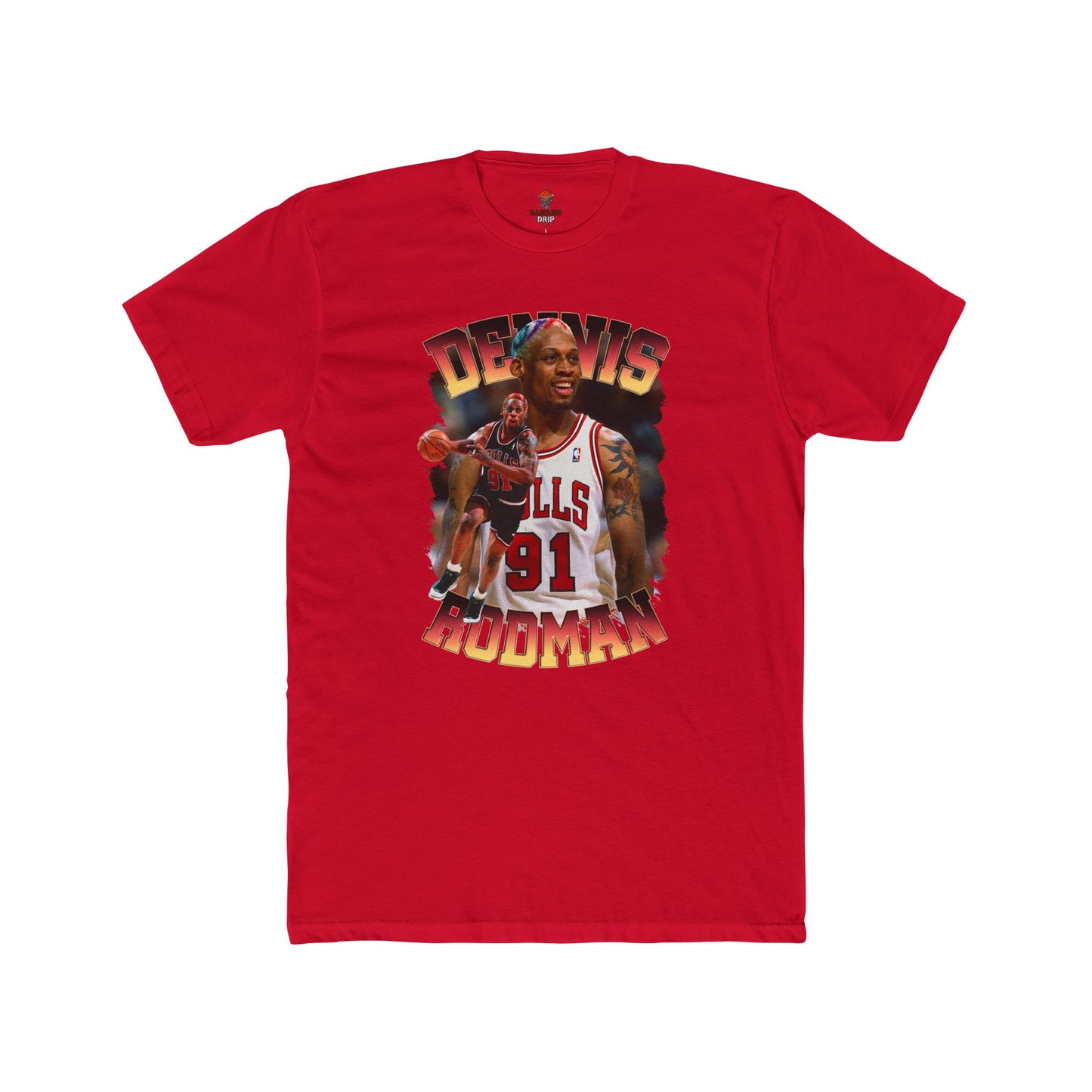 Adult Dennis Rodman Graphic Crew Tee, Vintage Sports Tees, Basketball Fan Gift, Unisex Cotton Shirt, Retro Athletic Wear