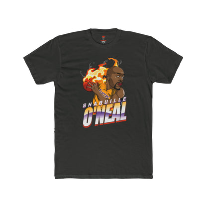 Adult Shaq Fire Unisex Cotton Crew Tee - Perfect for Basketball Fans