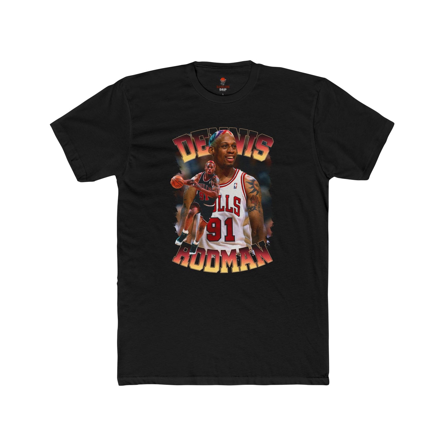 Adult Dennis Rodman Graphic Crew Tee, Vintage Sports Tees, Basketball Fan Gift, Unisex Cotton Shirt, Retro Athletic Wear