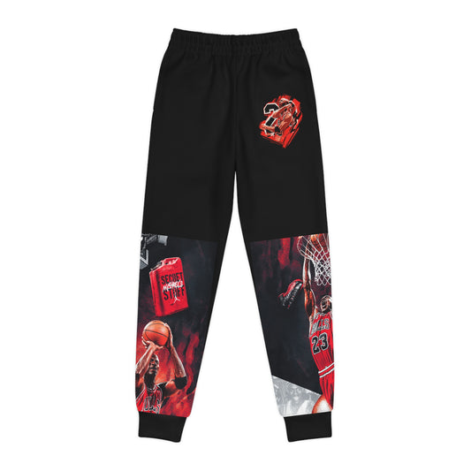 Kids MJ Flight Basketball Joggers - Sporty Athletic Pants for Kids with Graphic Design