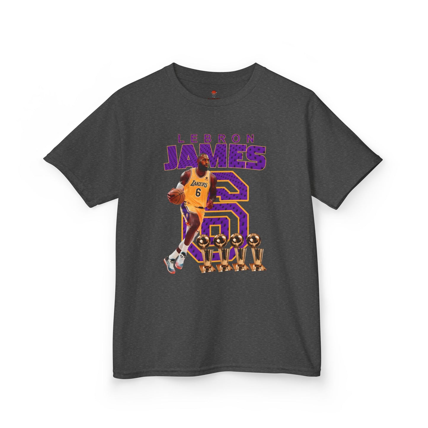 Kids LeBron James Basketball Tee - Youth Heavy Cotton Shirt for Sports Fans