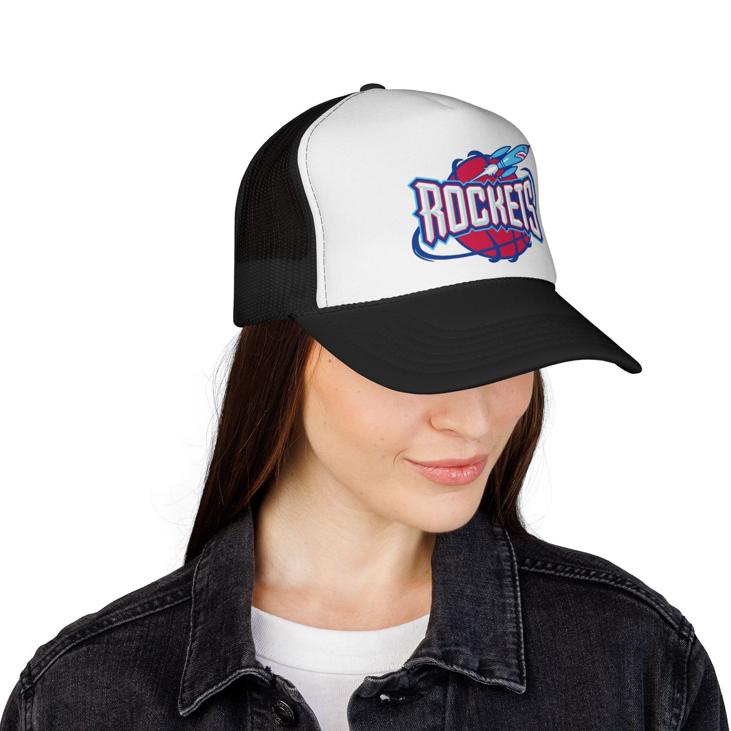Houston Rockets Trucker Cap - Sporty Mesh Hat, Perfect for Game Day, NBA Fans, Gifts for Basketball Lovers, Summer Wear