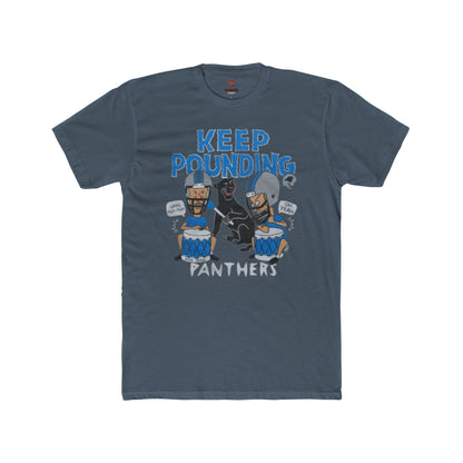 Adult Panthers Football Graphic Tee, Keep Pounding Cotton T-Shirt, Unisex Sports Apparel, Game Day Shirt, Fan Gift, Casual Outfit