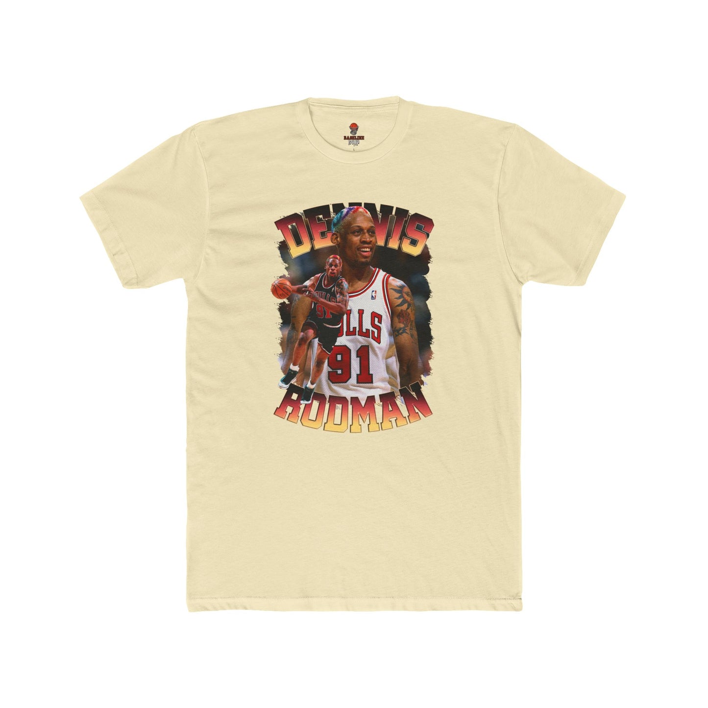 Adult Dennis Rodman Graphic Crew Tee, Vintage Sports Tees, Basketball Fan Gift, Unisex Cotton Shirt, Retro Athletic Wear