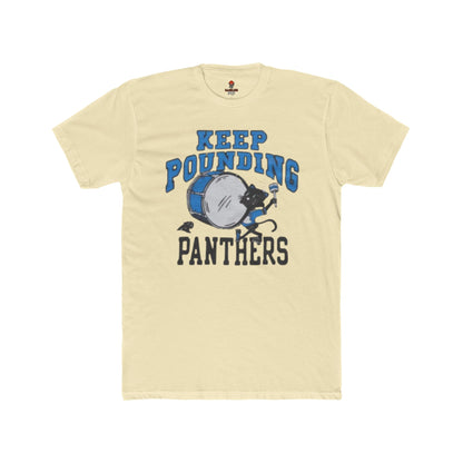 Adult Unisex Cotton Crew Tee with 'Keep Pounding Panthers' – Casual Wear, Gift for Sports Fans, Game Day Shirt, Summer Style, Team Spirit Apparel