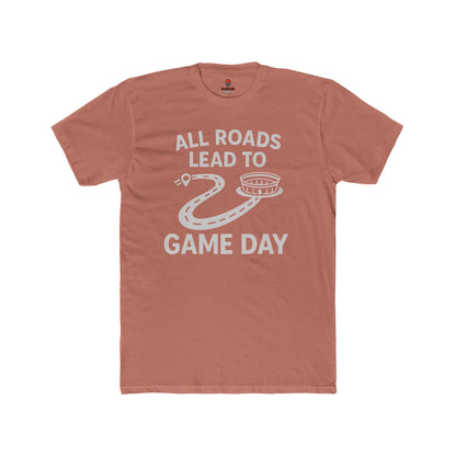 Adult Graphic Tee: Game Day All Roads Unisex Cotton Crew Tee
