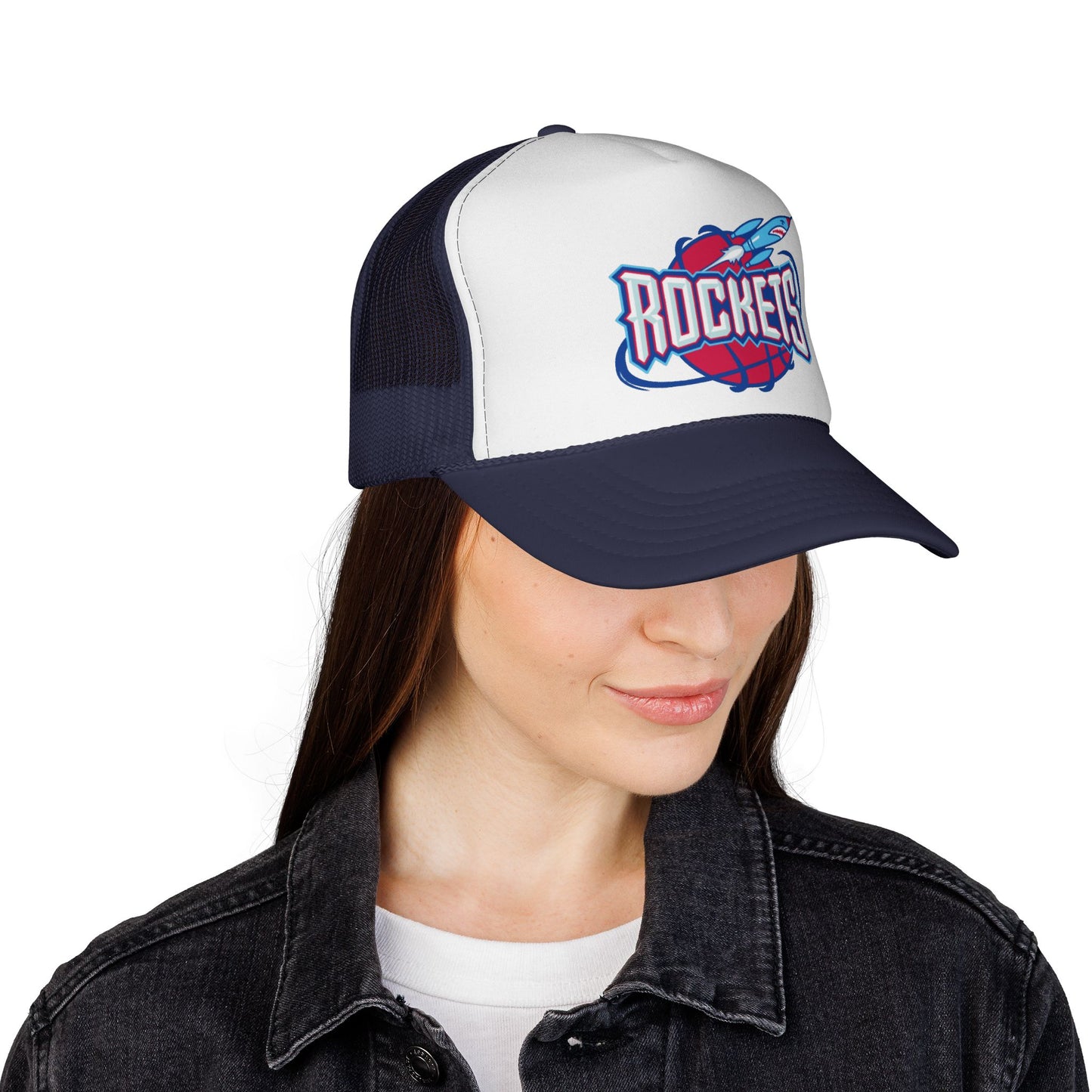 Houston Rockets Trucker Cap - Sporty Mesh Hat, Perfect for Game Day, NBA Fans, Gifts for Basketball Lovers, Summer Wear