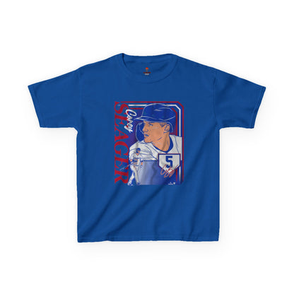 Kids Baseball Seager Graphic Tee, Fun Summer Shirt, Sports Fan Gift, Boys Girls Casual Wear, Birthday Party Outfit, Spring/Summer Style