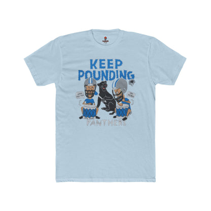Adult Panthers Football Graphic Tee, Keep Pounding Cotton T-Shirt, Unisex Sports Apparel, Game Day Shirt, Fan Gift, Casual Outfit