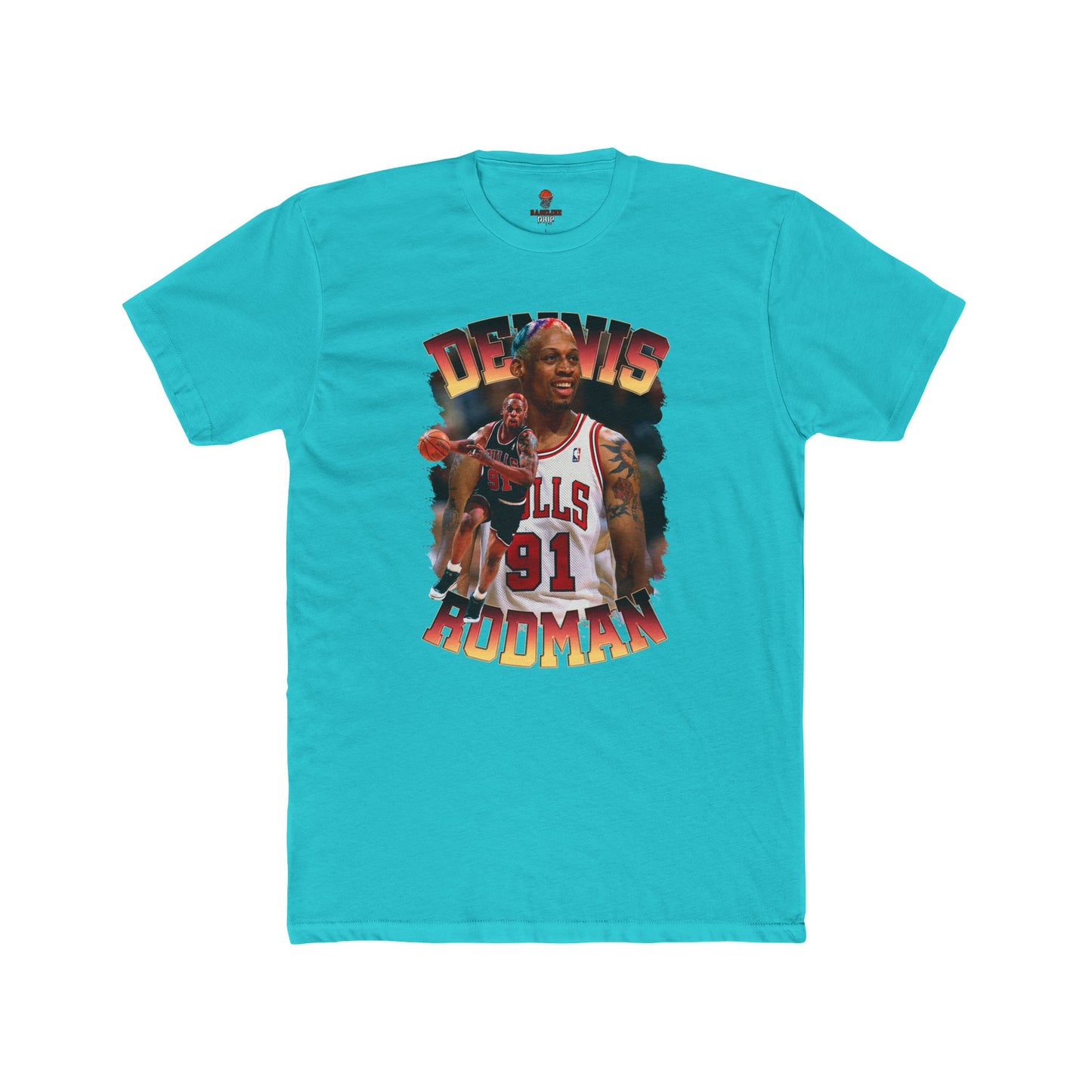 Adult Dennis Rodman Graphic Crew Tee, Vintage Sports Tees, Basketball Fan Gift, Unisex Cotton Shirt, Retro Athletic Wear