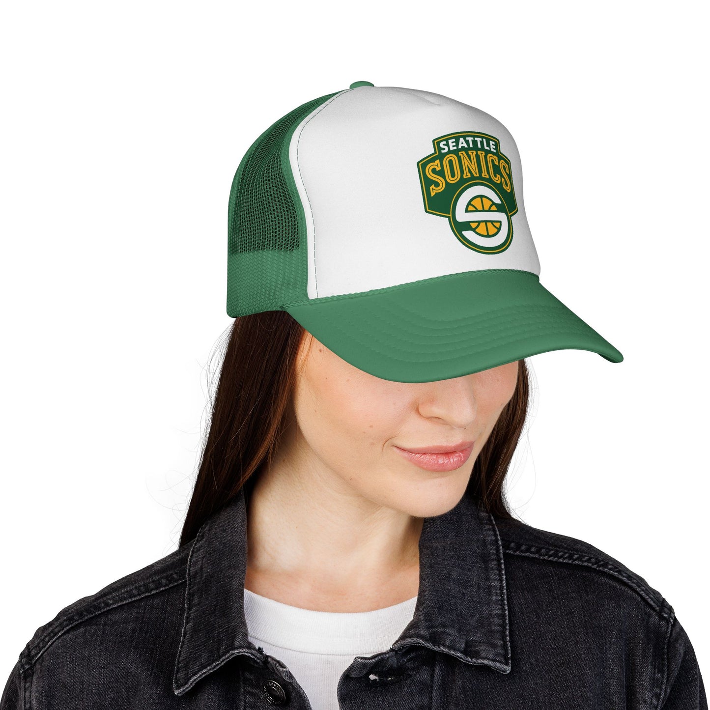 Seattle Sonics Trucker Cap - Sporty Mesh Hat, Perfect for Game Day, NBA Fans, Gifts for Basketball Lovers, Summer Wear
