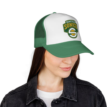 Seattle Sonics Trucker Cap - Sporty Mesh Hat, Perfect for Game Day, NBA Fans, Gifts for Basketball Lovers, Summer Wear