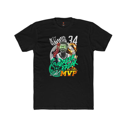 Adult Unisex Cotton Crew Tee - Greek Freak MVP Tee, Basketball Fan Shirt, Gift for Sports Lovers, Unique Graphic Tee