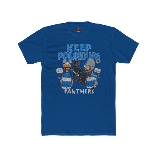 Adult Panthers Football Graphic Tee, Keep Pounding Cotton T-Shirt, Unisex Sports Apparel, Game Day Shirt, Fan Gift, Casual Outfit