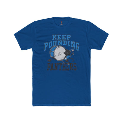 Adult Unisex Cotton Crew Tee with 'Keep Pounding Panthers' – Casual Wear, Gift for Sports Fans, Game Day Shirt, Summer Style, Team Spirit Apparel