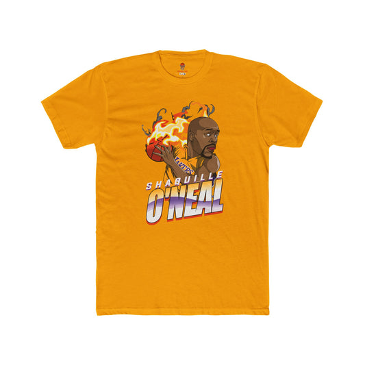Adult Shaq Fire Unisex Cotton Crew Tee - Perfect for Basketball Fans