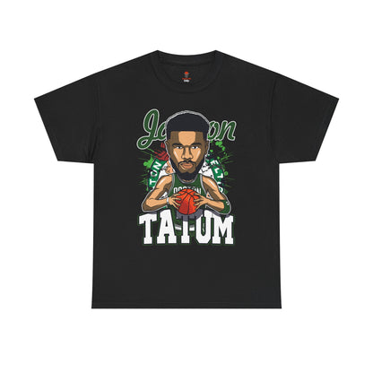 Adult Jason Tatum Anime Basketball Fan Unisex Heavy Cotton Tee