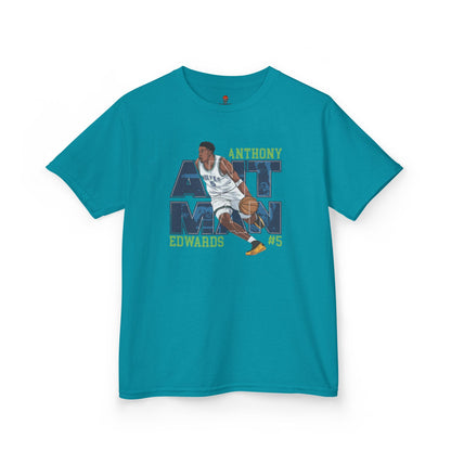 Kids Basketball Fan Tee, Kids Sport Shirt, Anthony Edwards #5 Jersey, Basketball Clothing, Personalized Kids Apparel
