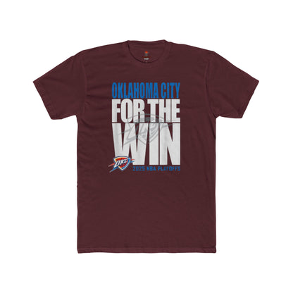 Adult OKC Thunder For The Win Unisex Cotton Crew Tee
