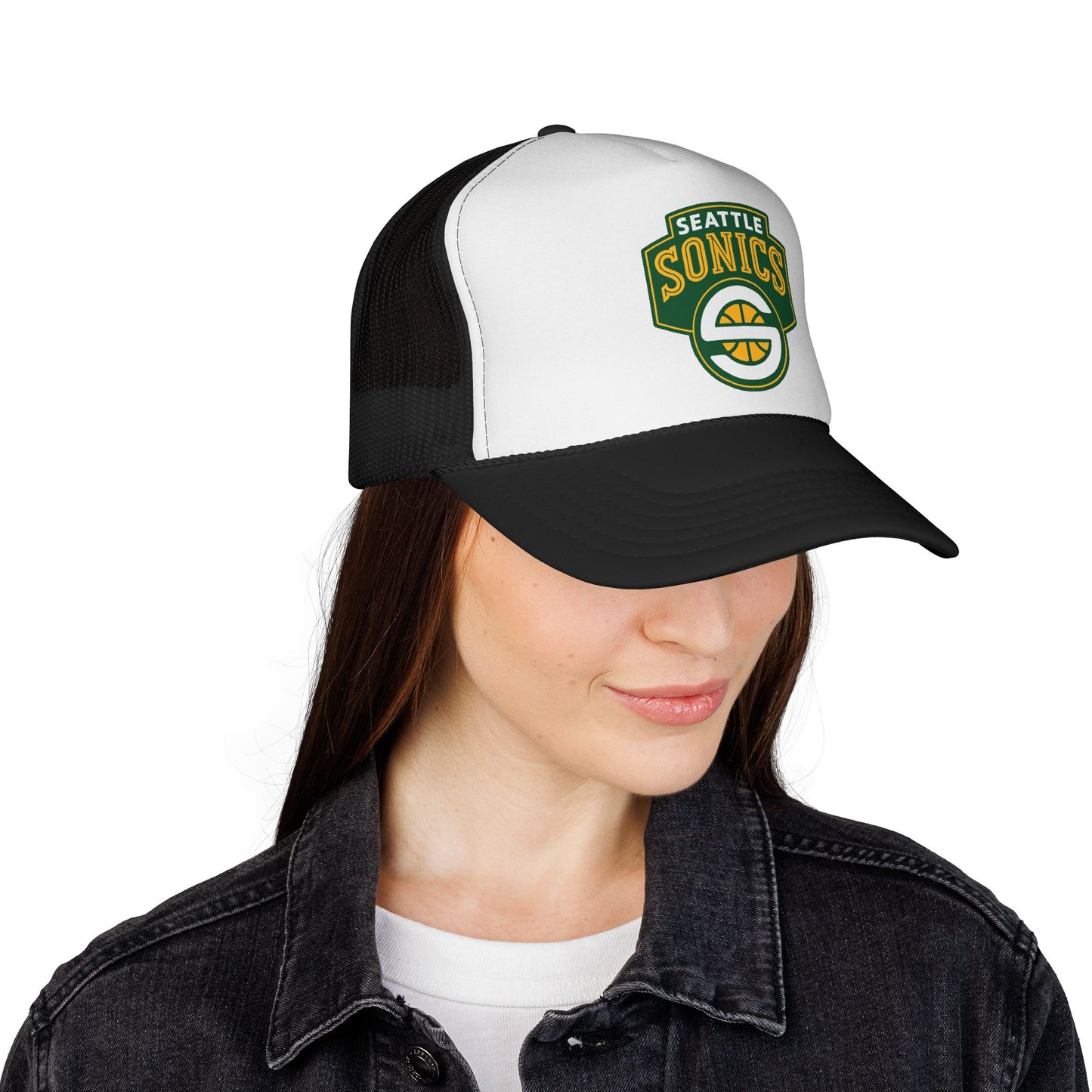 Seattle Sonics Trucker Cap - Sporty Mesh Hat, Perfect for Game Day, NBA Fans, Gifts for Basketball Lovers, Summer Wear